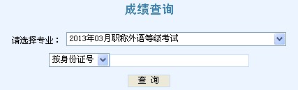 2013年天津职称英语考试成绩查询入口