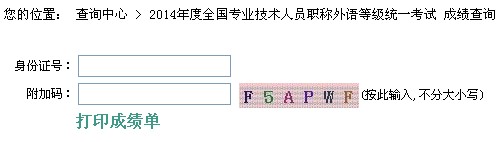 南京2014年职称英语考试成绩查询入口