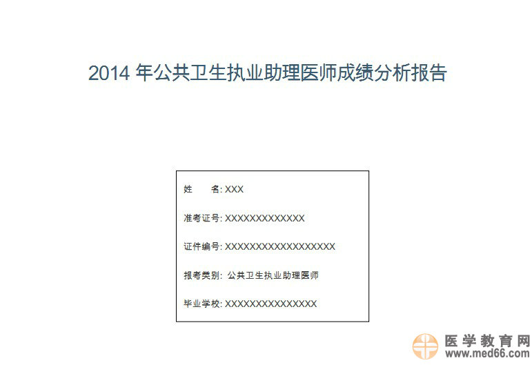 关于2014年医师资格考试医学综合笔试考生学科成绩报告服务的预通知