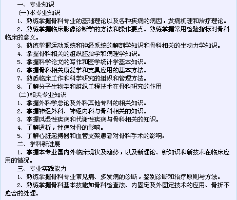 卫生系列高级专业技术资格考试（骨外科专业-正高级）