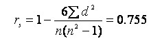 等级相关系数rs计算公式