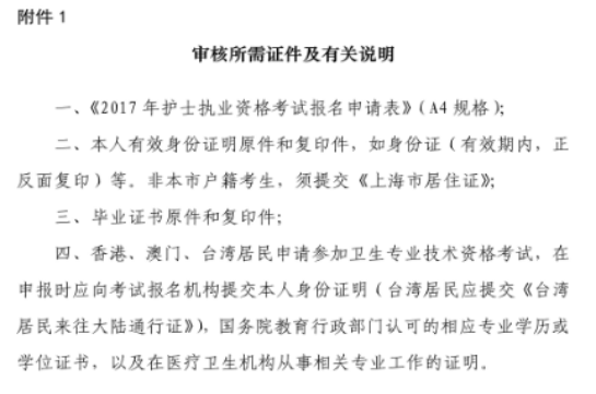 上海市2017年全国护士执业资格考试报名流程