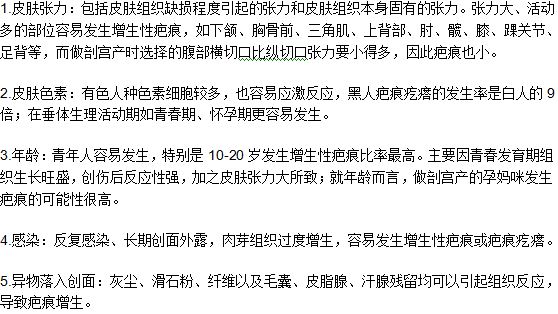 哪些因素会影响剖腹产手术后留下的疤痕？