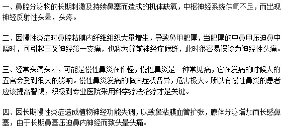 慢性鼻炎可能给病人造成哪些危害呢？