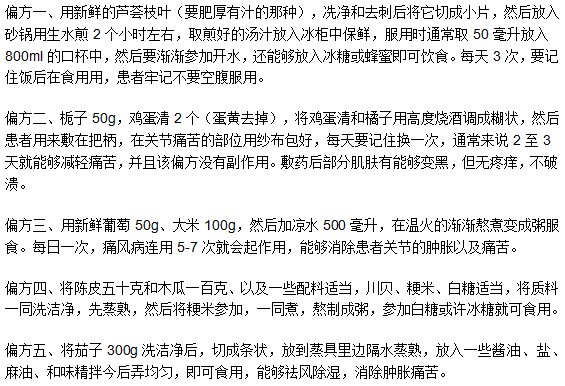 教你能够有效缓解痛风肿胀的几个偏方