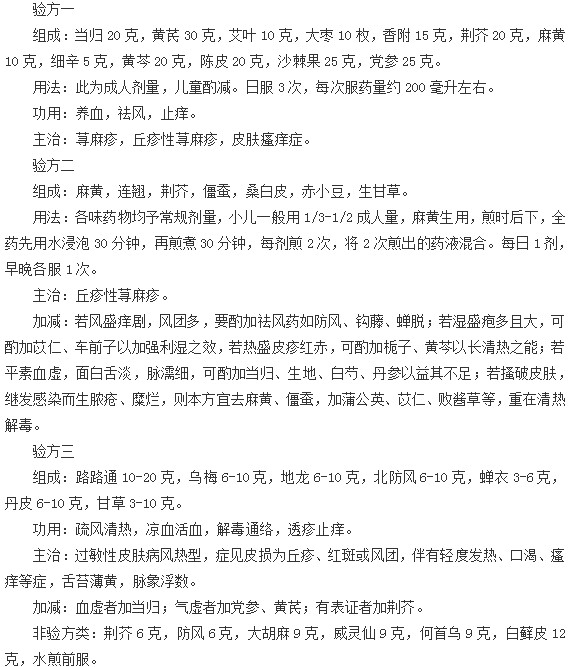 治疗小儿荨麻疹的有效方法有哪些？