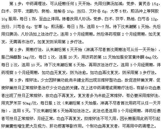 年轻女性发生功能性子宫出血后应该如何治疗？