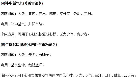 可治疗心肌炎引起的心律失常的中成药