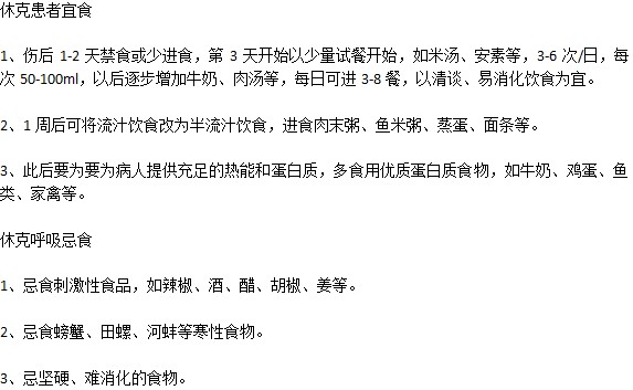 对休克患者有哪些适宜及禁忌食物