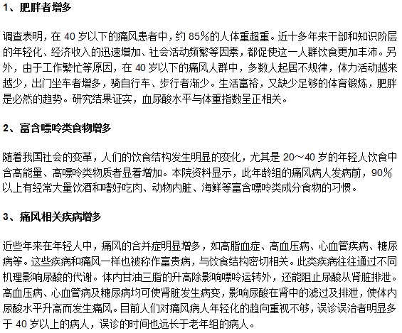 痛风患病人群为什么越来越年轻化？