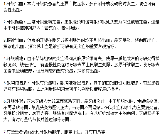 日常生活中牙龈炎常见的主要症状有哪些？