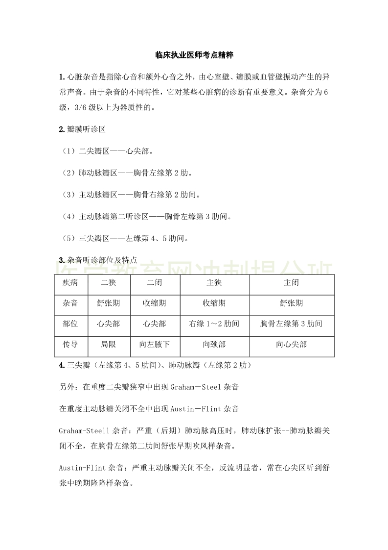 临床执业医师高频出题点抢分速记-实践综合（3）