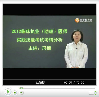 技能老师冯博士谈“2012年临床执业（助理）医师实践技能考试考情分析”