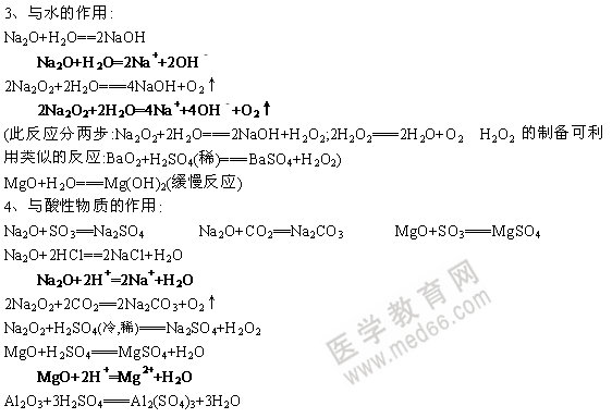 无机化学方程式-金属氧化物