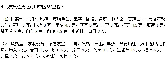 小儿支气管炎的治疗方法