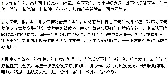 小儿支气管炎容易诱发的三种疾病