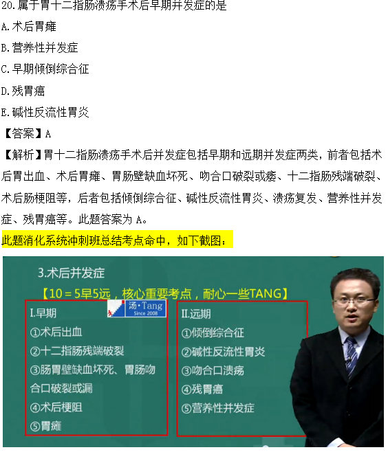 医学教育网课程与临床执业医师试题图文对比第三单元（2）