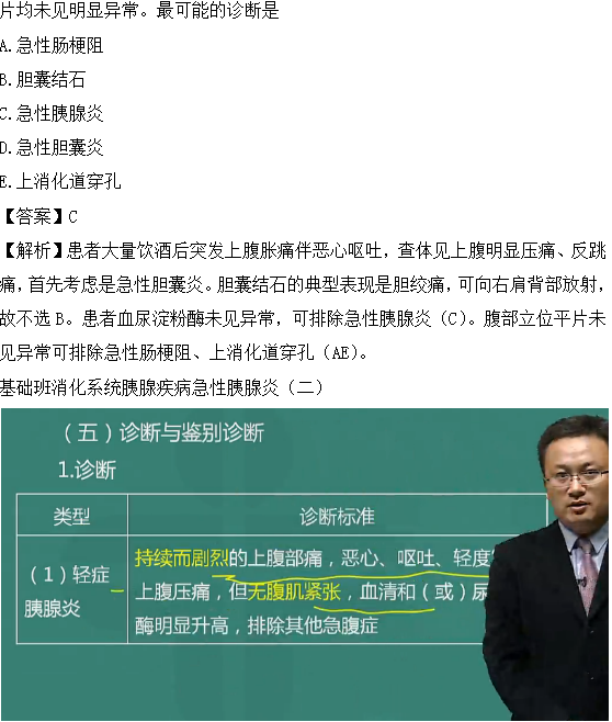 医学教育网课程与2018年临床执业医师试题图文对比第三单元（4）