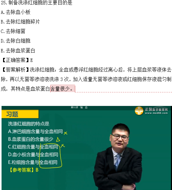 医学教育网课程vs2018年临床执业医师试题图文对比第四单元（3）