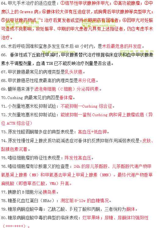 2019年临床执业医师笔试快速**100条考点速记（五）